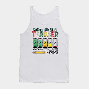 Battery Life Of A Teacher, Teacher's Day, Western Teacher, Teacher Life Tank Top